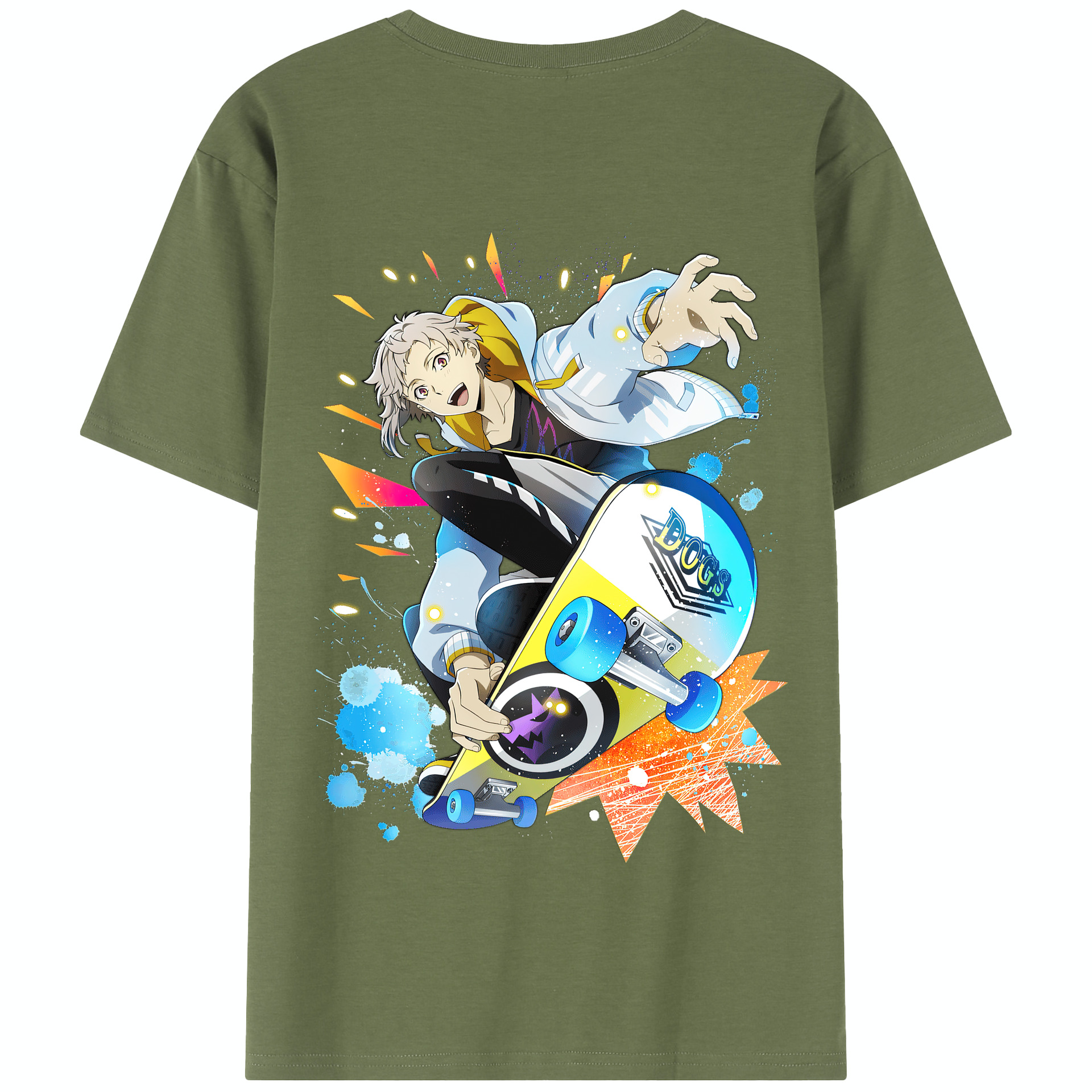 （画像用） 文豪ストレイドッグス Bungo Stray Dogs 綿100％半袖Tシャツ（背面プリント）